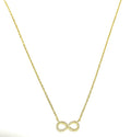 YELLOW GOLD CZ INFINITY NECKLACE