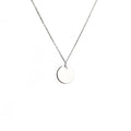 STERLING SILVER LARGE DISC NECKLACE