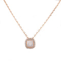 ROSE GOLD SMALL MOTHER OF PEARL SQUARE PENDANT
