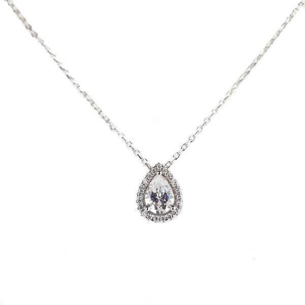 STERLING SILVER LARGE TEARDROP PENDANT