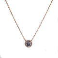 ROSE GOLD LARGE CZ HALO NECKLACE
