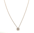ROSE GOLD SQUARE CZ CLUSTER NECKLACE
