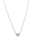 SMALL ROSE GOLD PAVE HEART NECKLACE
