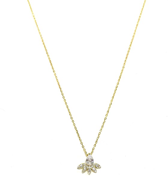 YELLOW GOLD PETAL NECKLACE