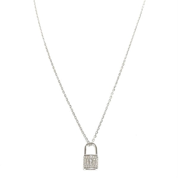 SILVER PADLOCK NECKLACE
