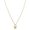 YELLOW GOLD PADLOCK NECKLACE