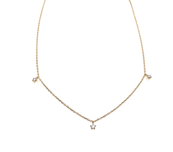 ROSE GOLD DANGLE CZ CHOKER NECKLACE