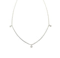 STERLING SILVER DANGLE CZ CHOKER NECKLACE