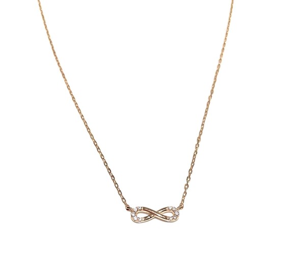 ROSE GOLD THIN INFINITY NECKLACE