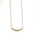 SANTO YELLOW GOLD PLATED S/SIL CZ BRANCH NECKLACE