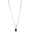 ROSE GOLD CZ TAG NECKLACE