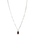 STERLING SILVER CZ TAG NECKLACE