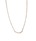 ROSE GOLD CURVED MULTI CZ BAR NECKLACE