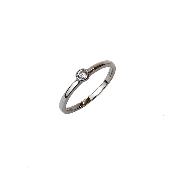 STERLING SILVER SINGLE CZ RING