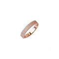 ROSE GOLD WIDE CZ PAVE BAND RING