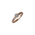 ROSE GOLD CHANNEL SET CZ CLUSTER RING