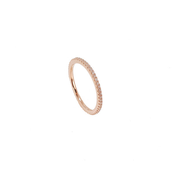 ROSE GOLD CZ BAND RING