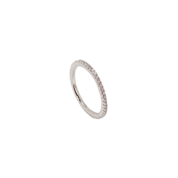STERLING SILVER CZ BAND RING