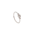 STERLING SILVER ROUND AND SQUARE CZ RING
