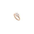 ROSE GOLD TRIPLE BAGUETTE CUBIC ZIRCONIA RING