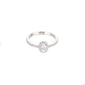 STERLING SILVER OVAL CUBIC ZIRCONIA RING