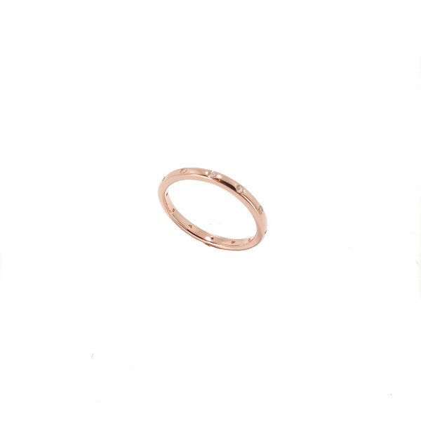 ROSE GOLD SCATTERED CZ RING