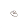 STERLING SILVER LARGE CZ TEARDROP RING