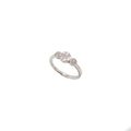 STERLING SILVER THREE PAVE CIRCLE RING