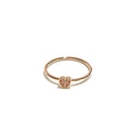 ROSE GOLD PAVE CZ HEART RING