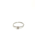 SILVER PAVE CZ HEART RING