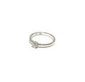 STERLING SILVER SMALL CZ SOLITAIRE RING