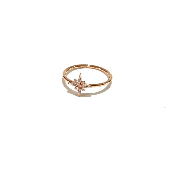 ROSE GOLD FINE CZ STAR RING