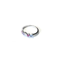 STERLING SILVER RAINBOW MULTI SHAPE CZ RING